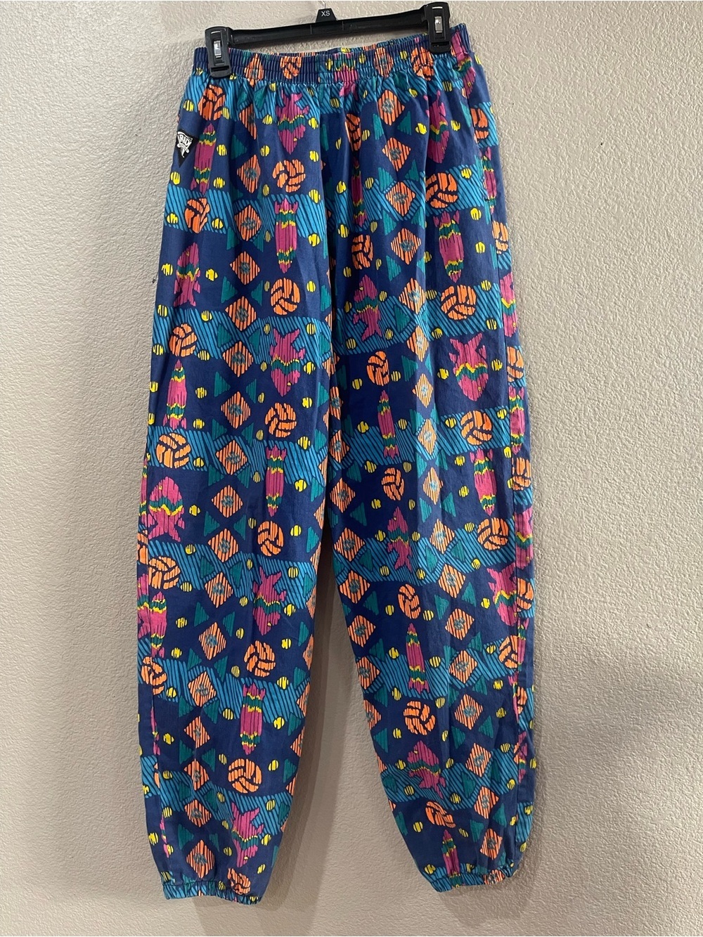Rad Baggs harem jogger rare vintage colorful pants rockets fish medium